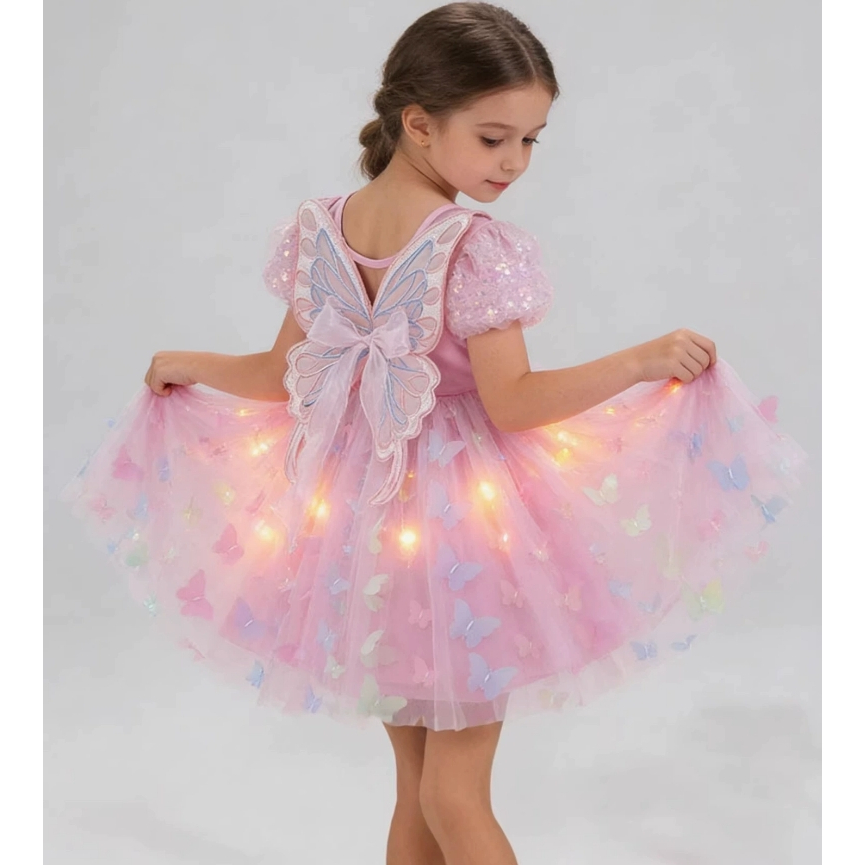 Frozen Elsa Princess Dress Meninas Sling Vestido Fofo