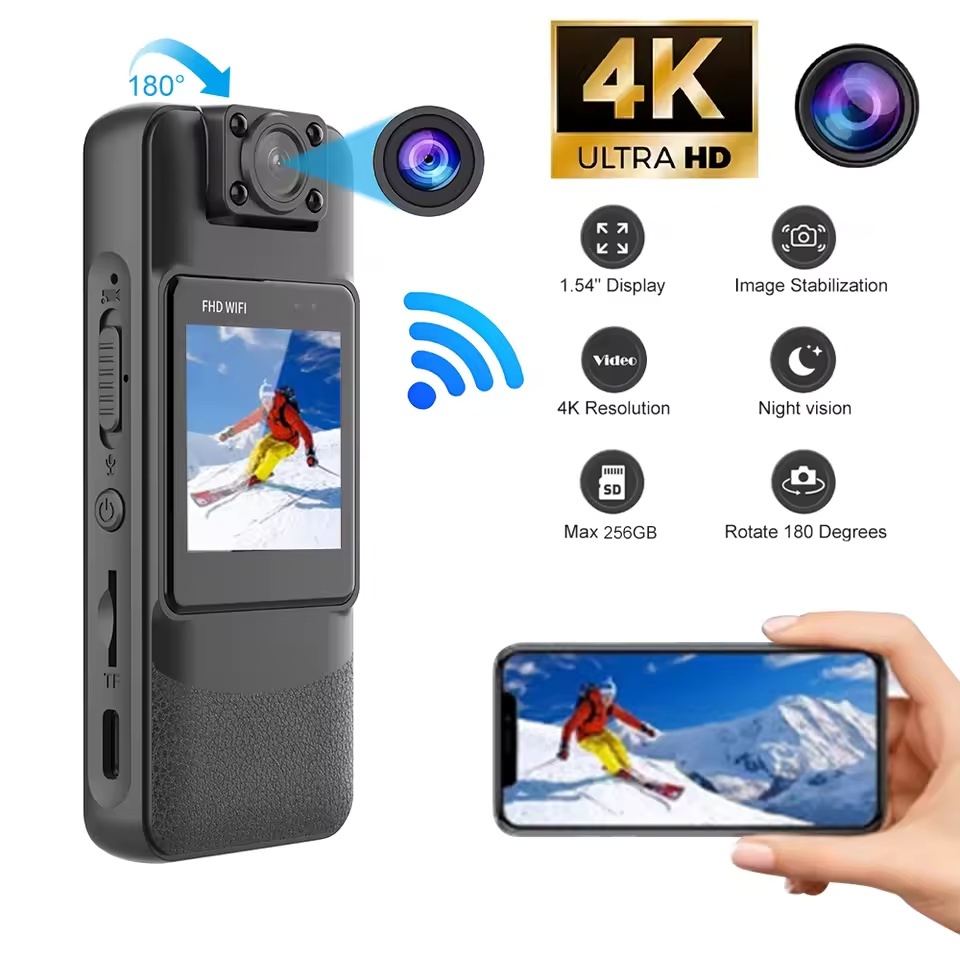 L11 HD 4K Mini Câmera Portátil Com WiFi Gravador De Vídeo Digital Visão Noturna Infravermelha Pequena Bicicleta Filmador