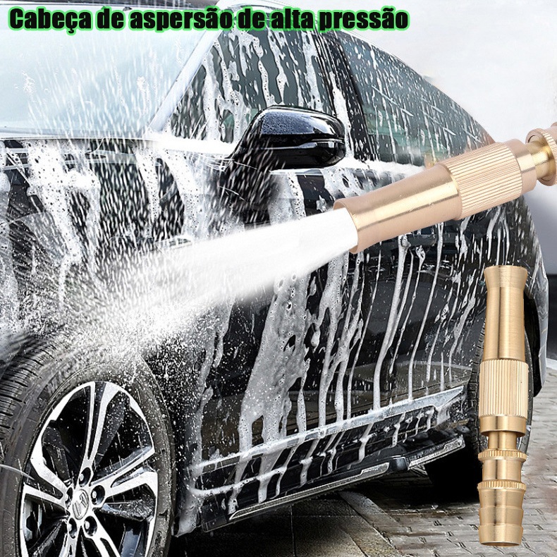 Cabeça de pistola de água de Spray direto de cobre puro de 4 tubos, pistola de água para lavagem de carro, bico de pisto