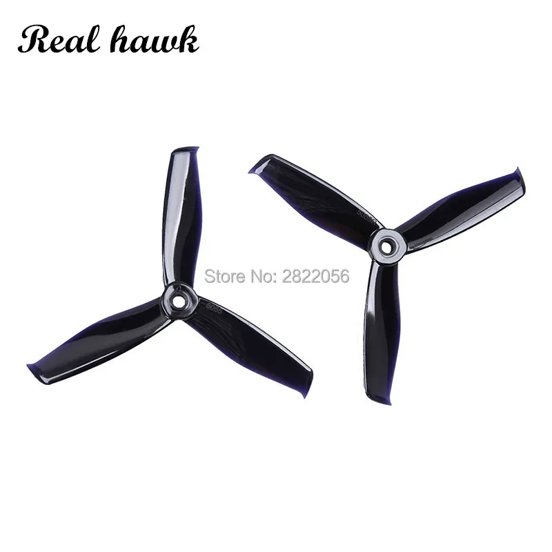 Hélice FPV Gemfan 5055 5.0x5.5 3Pás - 2 Pares 5 Cores PC Resistente Motor 2205-2306 Alta Performance