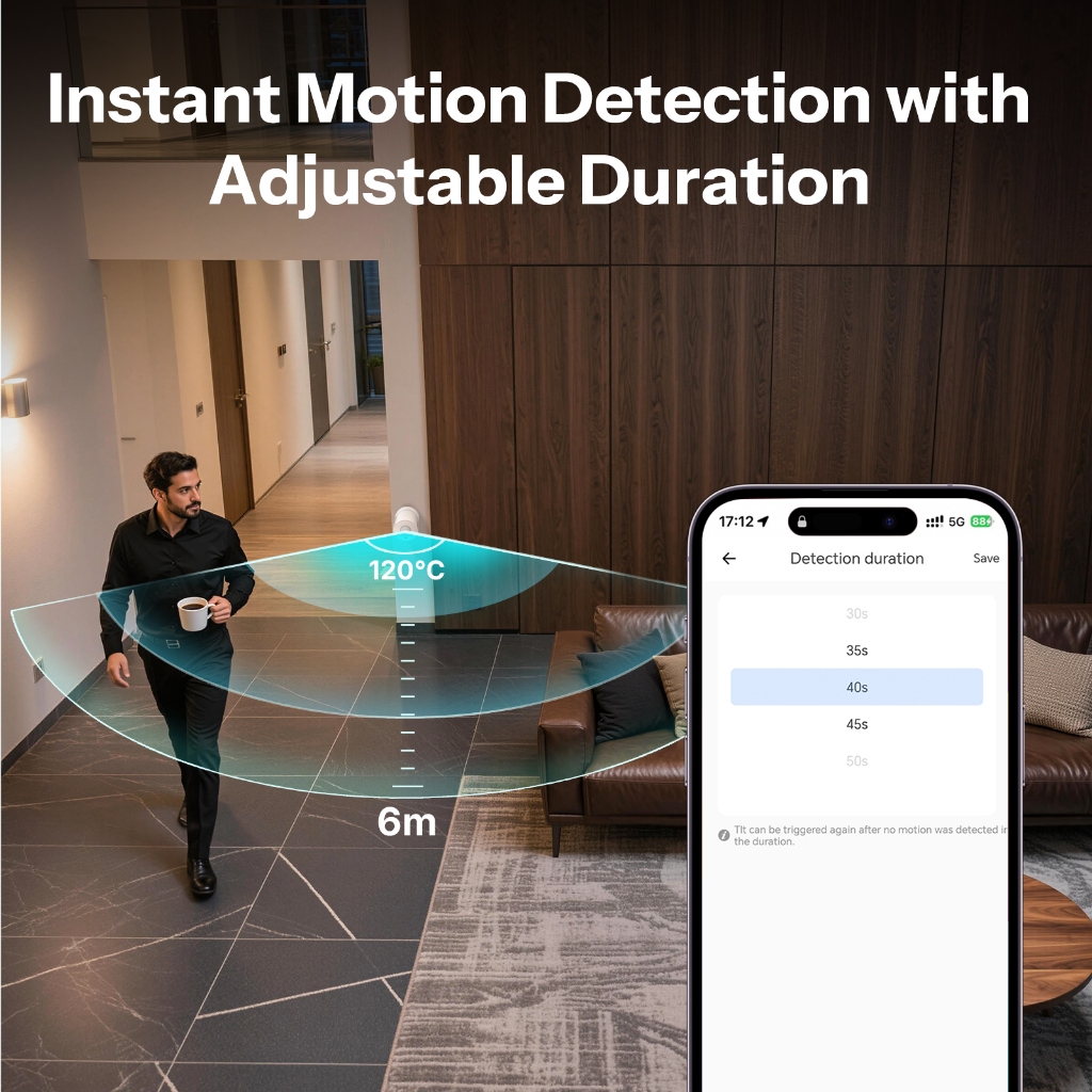 SONOFF SNZB-03PR2 SenseGuard Gen2 Sensor Zigbee Movimento PIR Detecção Rápida Cobertura Ângulo Amplo Cooldown Ajustável · foto 2
