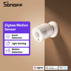 SONOFF SNZB-03PR2 SenseGuard Gen2 Sensor Zigbee Movimento PIR Detecção Rápida Cobertura Ângulo Amplo Cooldown Ajustável