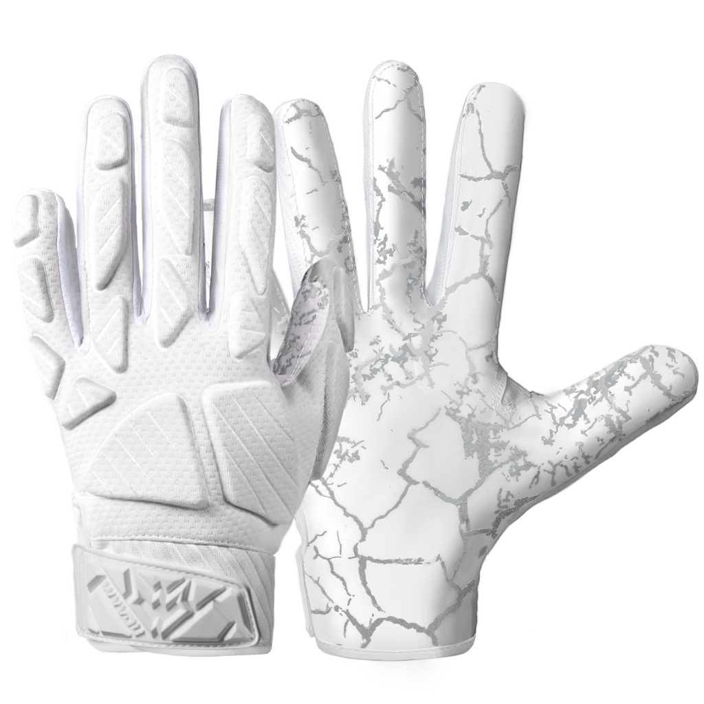 Luvas de rugby com luvas acolchoadas e acolchoadas, luvas de rugby de proteção de linha para o aperto