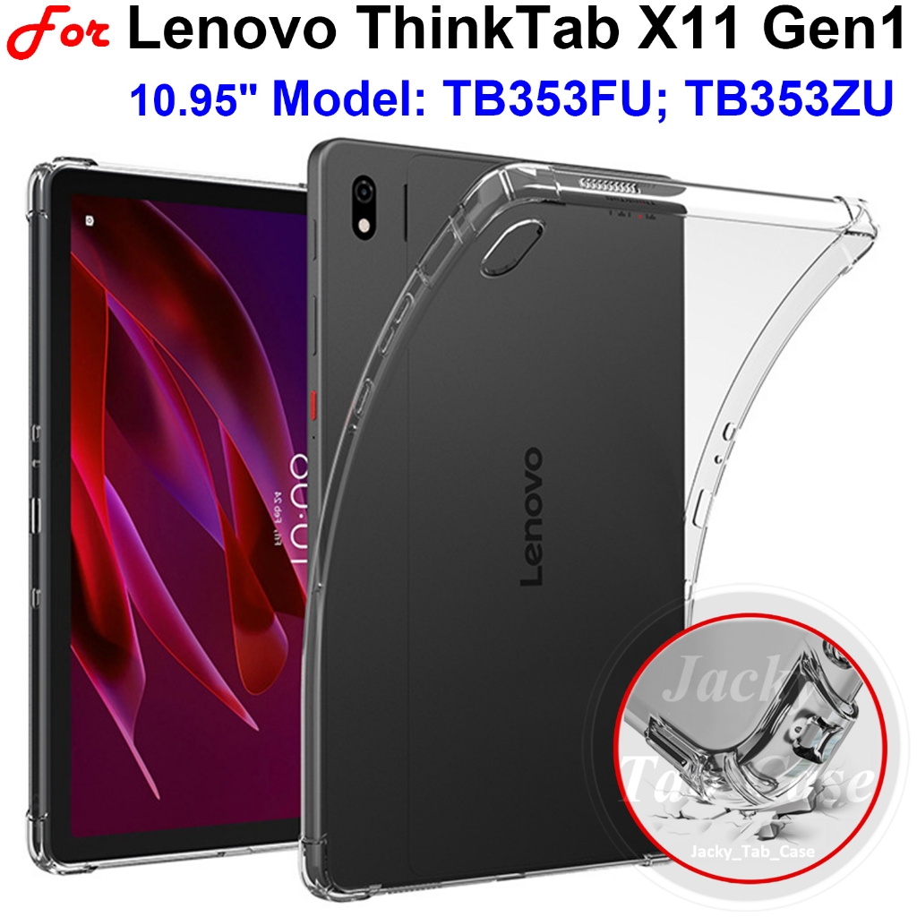 Para Lenovo ThinkTab X11 Gen 1 10.95 " 2026 Tablet Caso À Prova De Choque TB353FU TB353ZU 11 Polegadas Transparente Sili
