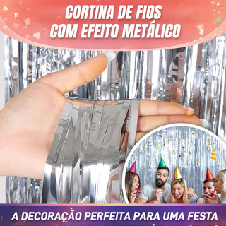 1/2/3 Peças Cortina Metalizada Para Festa Painel Decoração Festa 2M×1M
