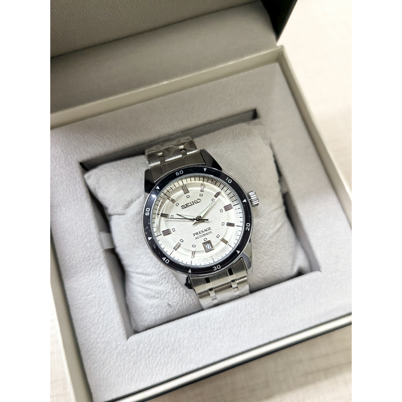 Relógio masculino relógio mecânico de três mãos SEIKO relógio Fashion PRESAGE relógio de pulso de marca superior
