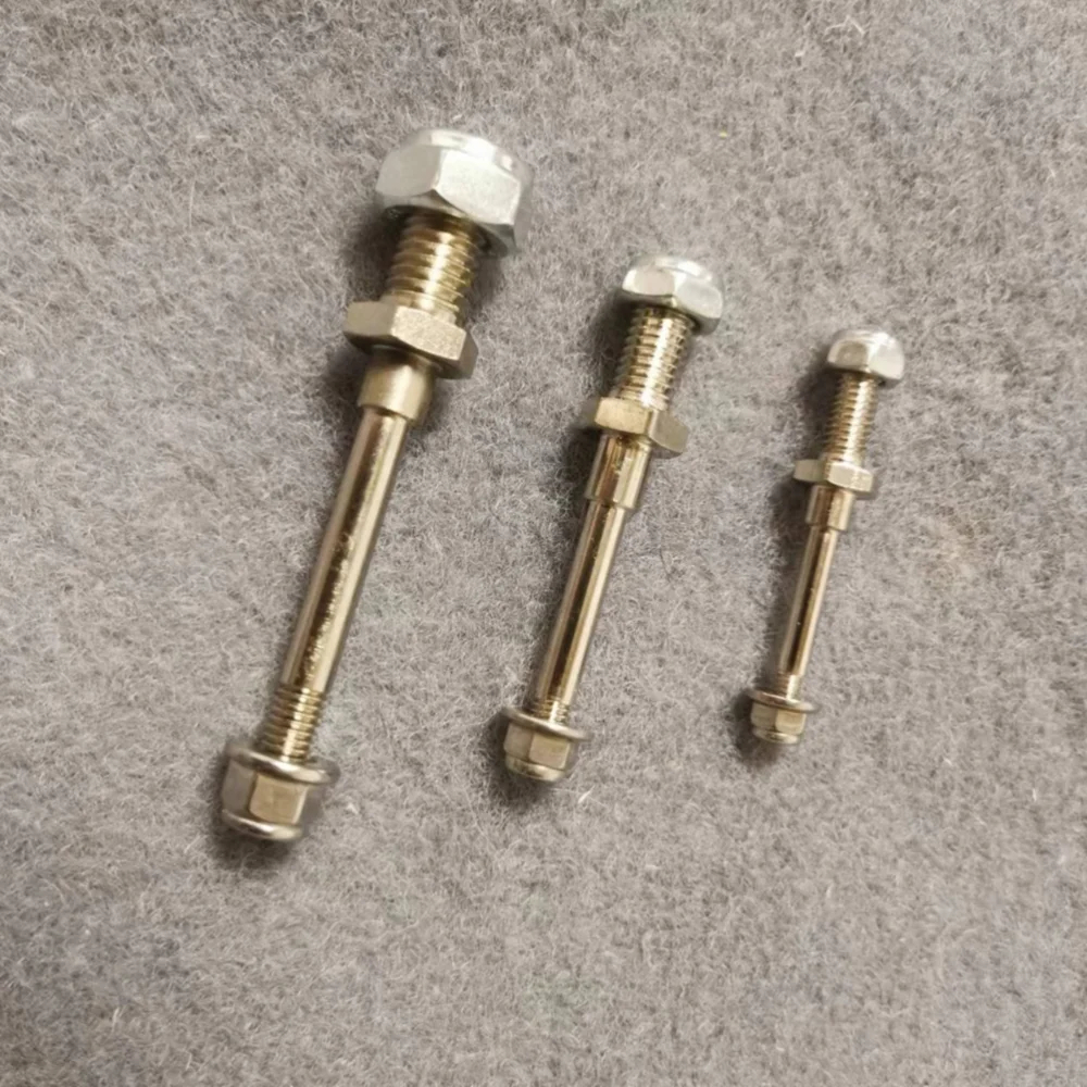 1 Par Novo Eixo Da Roda Do Trem De Pouso D4/D5/D6 M6/M8/M10 De Aço Com Kit De Montagem De Porcas Para Modelo De Avião RC