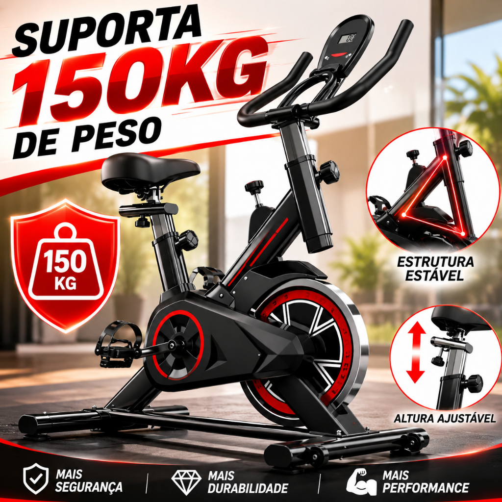 Bicicleta Bike Ergometrica Spinning Academia Fitness Profissional 150kg