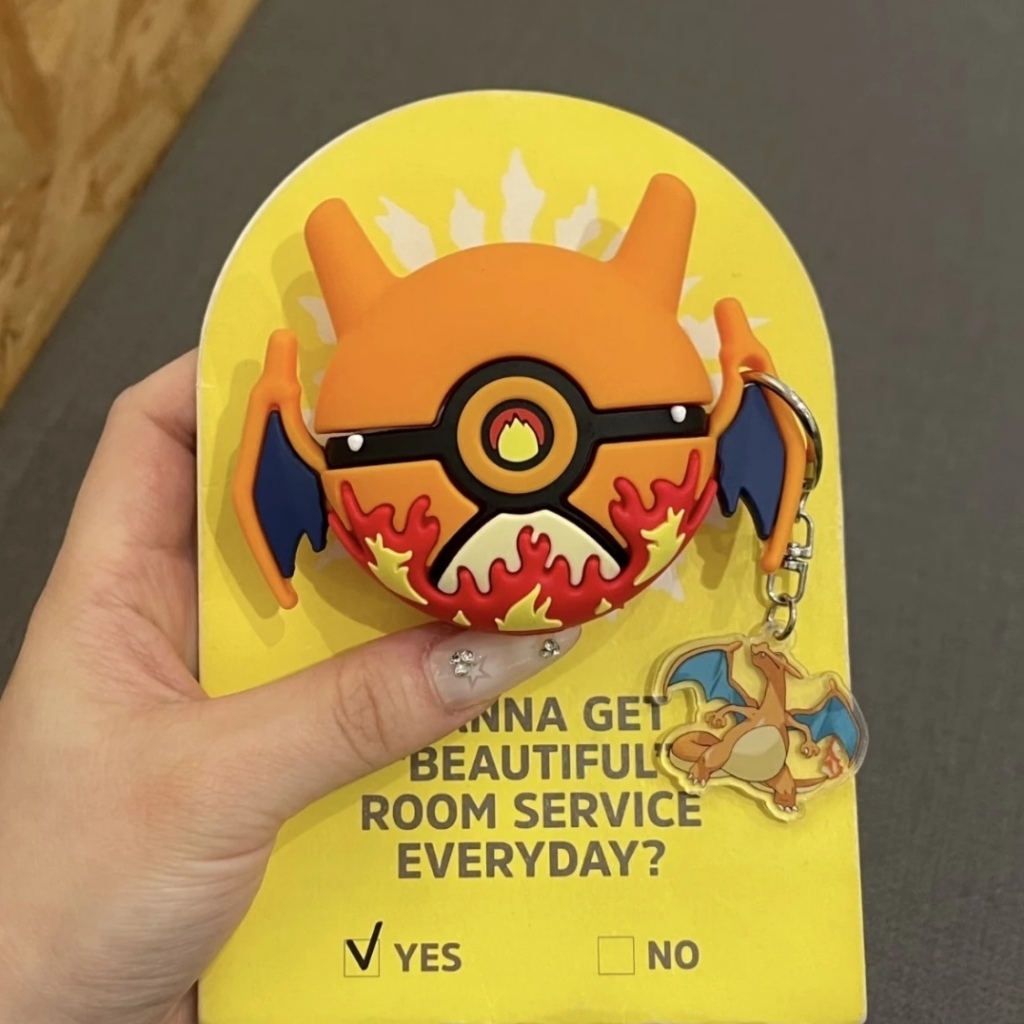 Fire Pokemon Charizard AirPods Pro3 CaseAirpods Pro2 3D À Prova De Choque Capa De Fone De Ouvido Compatível Para Pro3 4/
