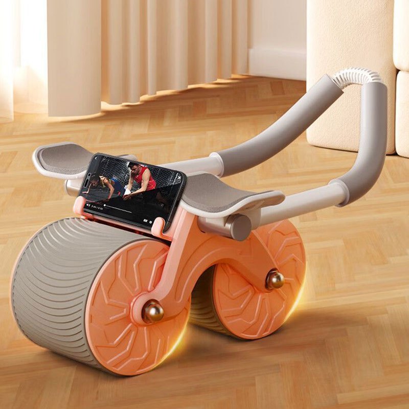 Roda de Exercício Abdominal Dupla Suporte com Eficiência em Fortalecimento para Treino em Casa