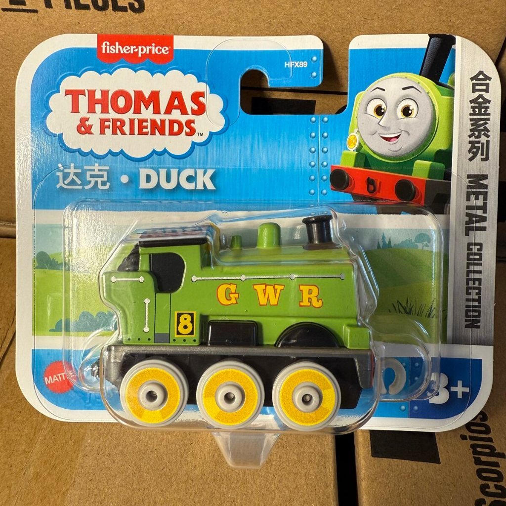 Trem de brinquedo de pato de Metal Thomas & Friends, carro inercial Push-Pull, adequado para 3 anos ou mais