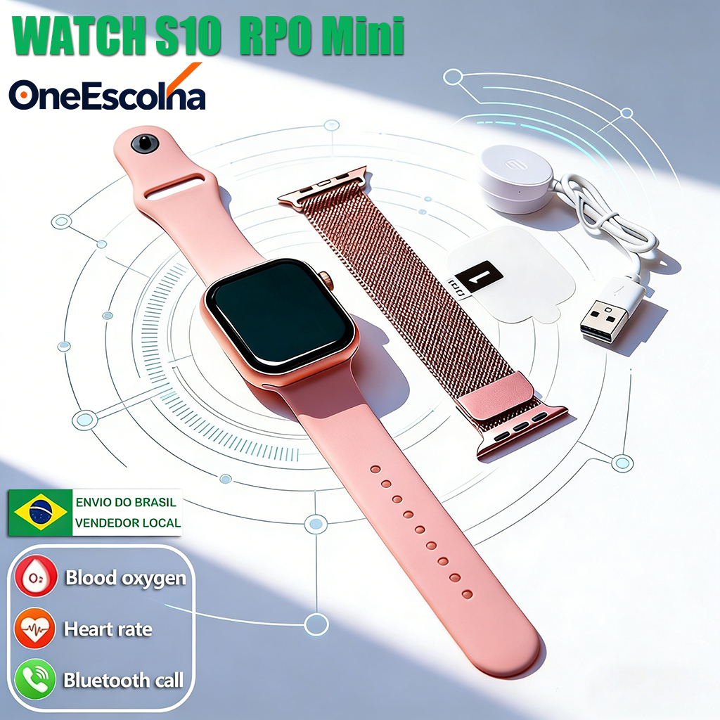 2026 Smartwatch S10 Pro MINI Série10 38MM/45MM Esportivo Chamadas Bluetooth Com Calculadora Envio de São Paulo