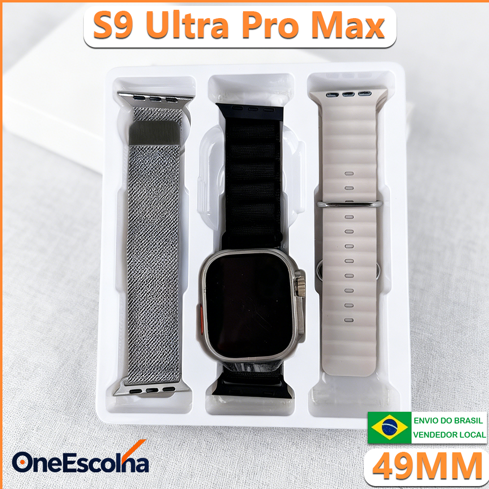 2026 Novo Smartwatch S9 Ultra Max - Chamadas Bluetooth Calculadora IP67 Prova d'água 2.2/49mm Unissex Para Android e iOS