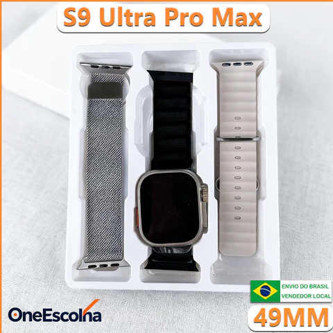 2026 Novo Smartwatch S9 Ultra Max - Chamadas Bluetooth Calculadora IP67 Prova d'água 2.2/49mm Unissex Para Android e iOS
