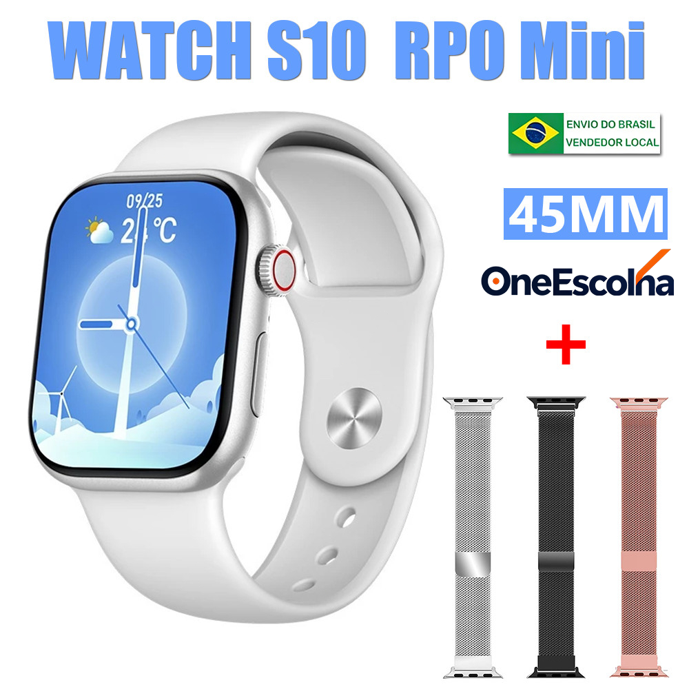 [Sete pulseiras] Novo Smartwatch S10 PRO MINI Watch Pro Série 10 Bluetooth Relógio inteligente Cardíaca Monitoramento