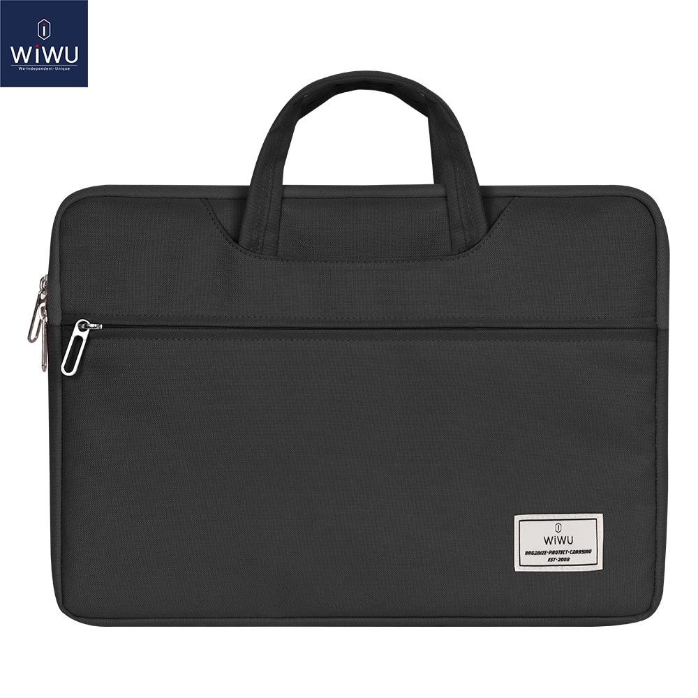 Bolsa Para Laptop WIWU Macbook/Notebook Fux Forro De Pele Proteção Total Escolar À Prova D'água Com Vários Bolsos Air/Pr