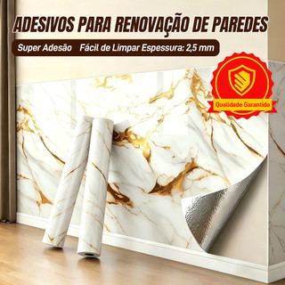 Painel Placa Flexível Efeito Mármore 0,6m×3m/1,2m×2,6m Revestimento de Parede Sala Cozinha Lavabo Espessura: 2,5 mm