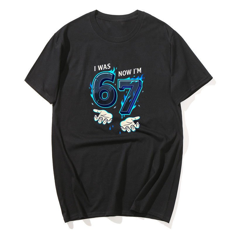 Eu Era 6 Agora Sou 7 7o Aniversário 6 7 T Camisa Praia Hipster Camisas De Algodão O Pescoço 5XL 6XL Roupas Manga Curta S