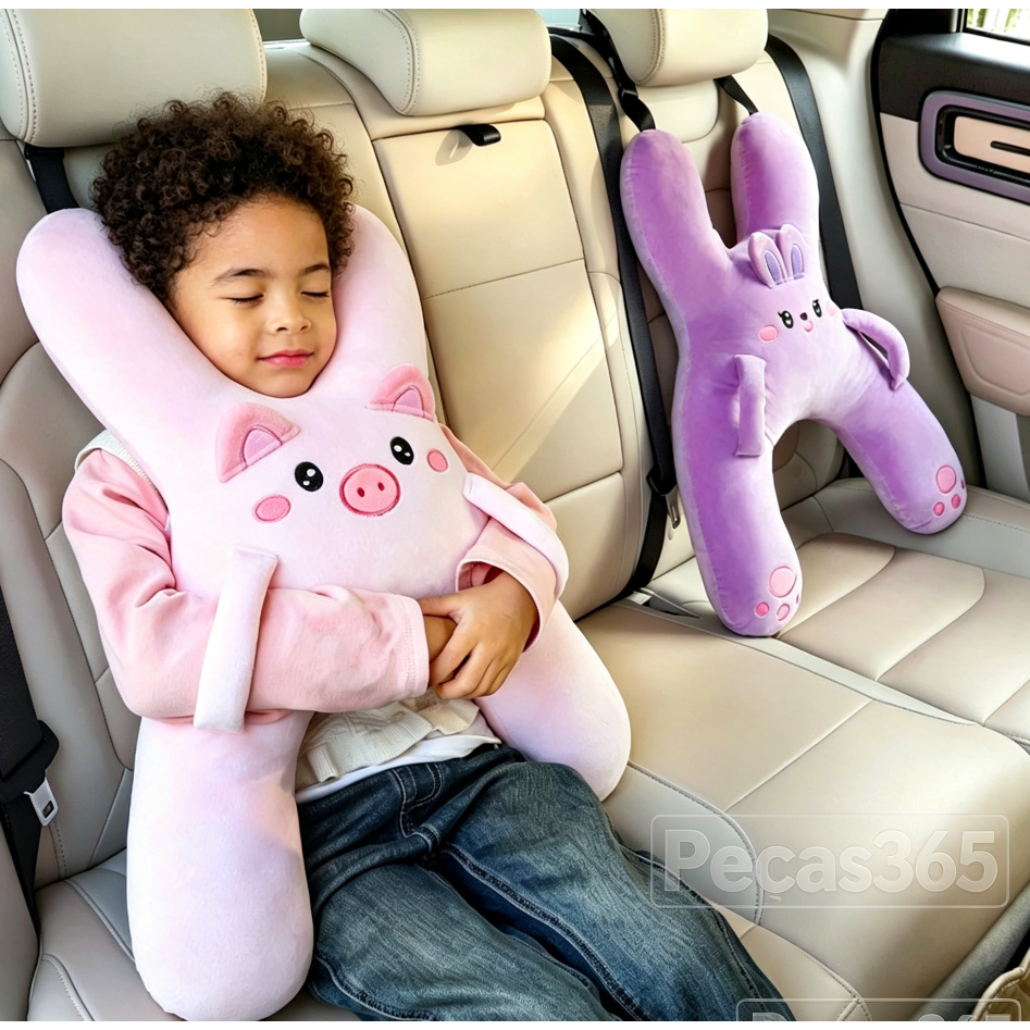Almofada de Bebê Anti-enforcamento Travesseiro Infantil Carro Pelúcia Macia Protetor de Pescoço