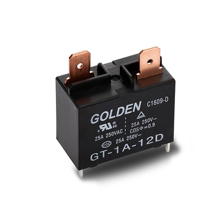 Mini relé eletrônico GT-1A-12D relé de potência 25A4 pino 12V colina ar condicionado relé dedicado