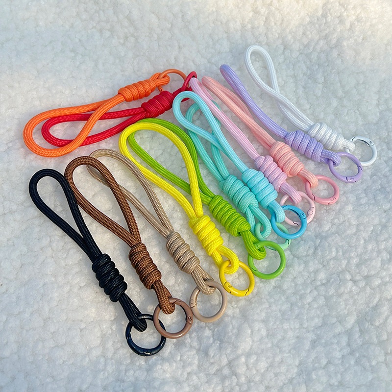 Cordão curto Anti-perda para celular, chaveiro diy, cordão tecido à mão — imagem 2 de 2