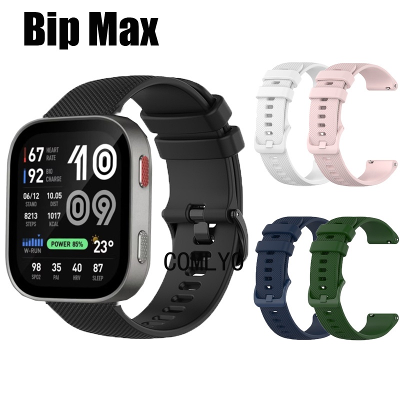Para Amazfit Bip Max Pulseira De Smartwatch Relógio Inteligente Silicone Macio Feminino Masculino Banda Esportes Ao Ar L