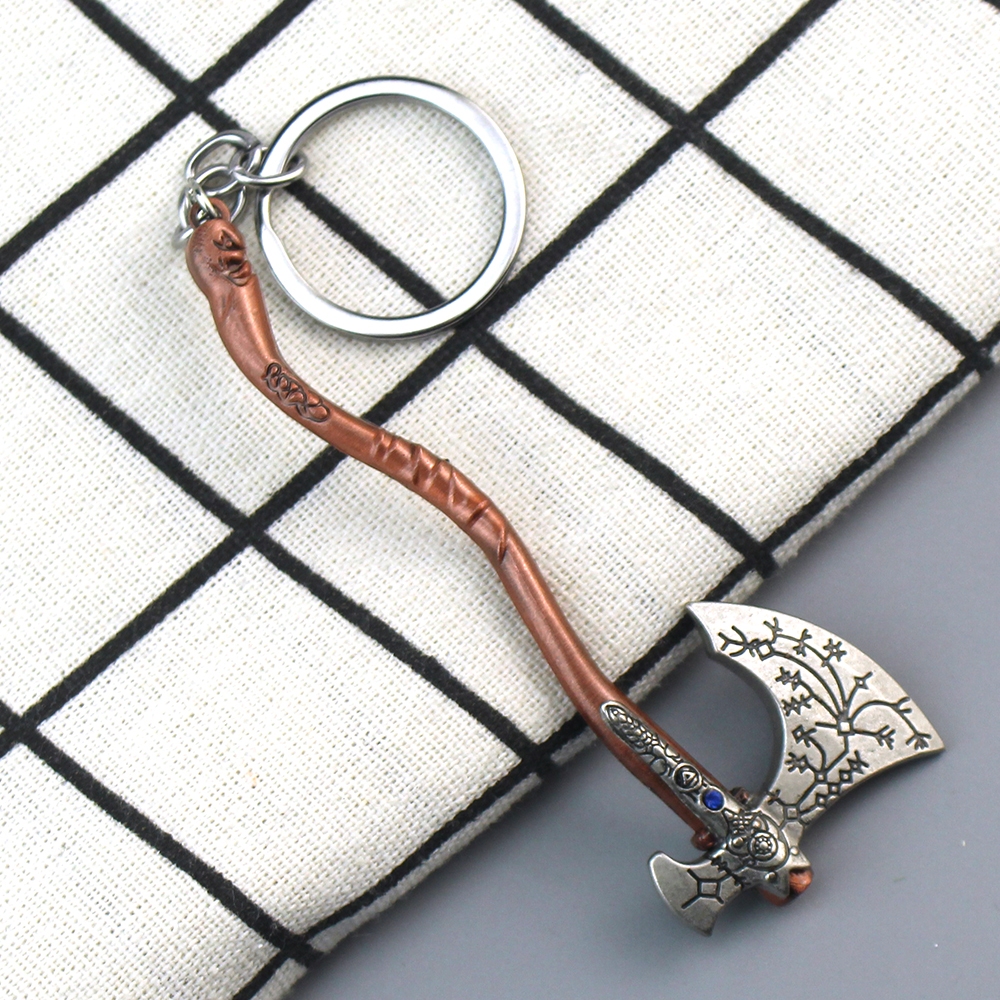 Moda Deus Da Guerra 4 Chaveiro Kratos Machado Demônio Faca Armas Modelo Masculino Cosplay Acessório Do Carro