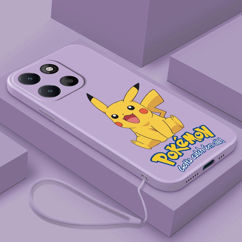 Moto G47 G67 G77 5G G37 Caso Bonito Pokemon Macio De Telefone Dos Desenhos Animados Adorável Capa De Silicone Líquido