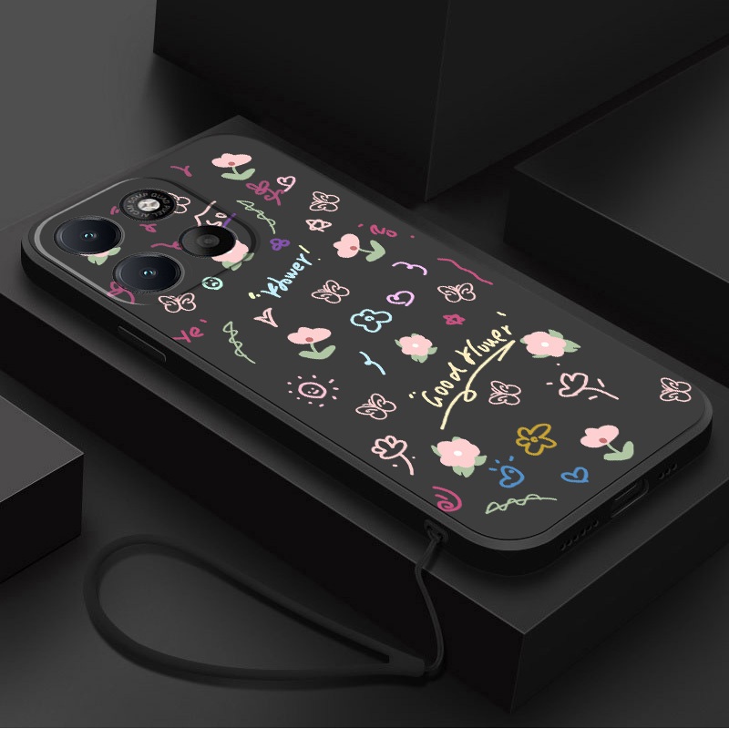 Moto G77 G67 5G G37 G47 Motorola Caso Elegante Moda Flor Fosco Silicone Líquido Capa Macia