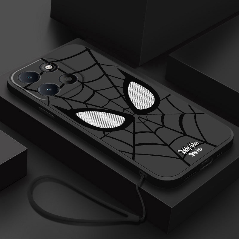 Moto G77 G67 5G G37 G47 Motorola Caso Artístico Homem Aranha Net Capa De Silicone Líquido Borracha Premium