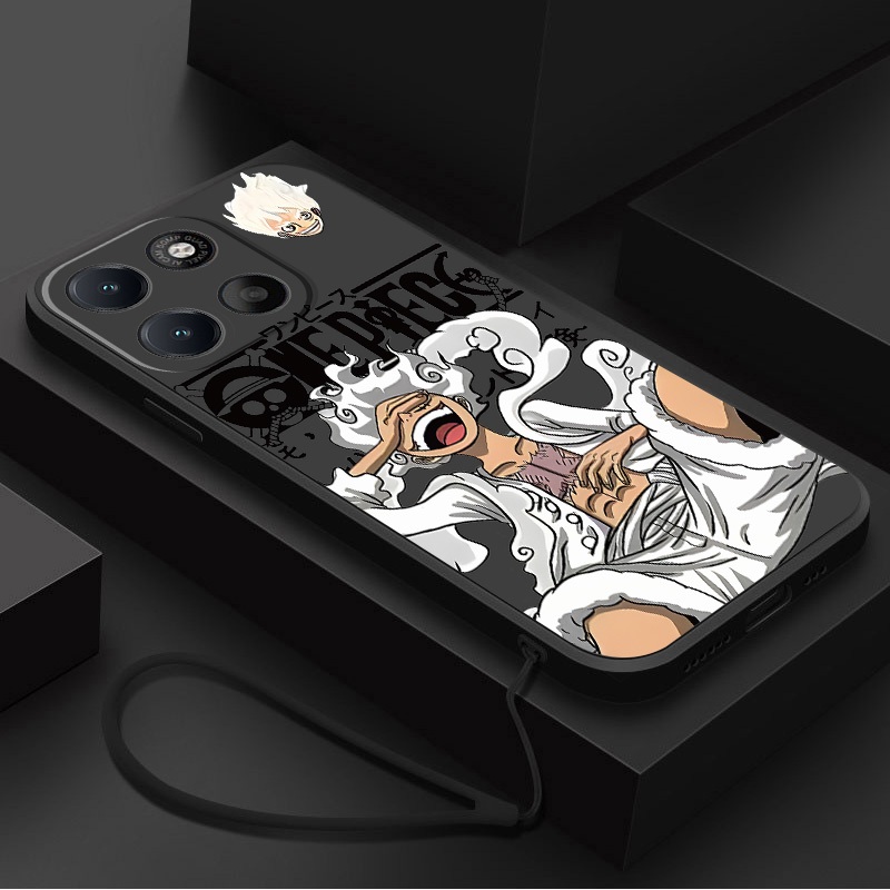 Moto G77 G67 5G G37 G47 Motorola Caso Uma Peça Luffy Flexível Doce Cor Capa De Silicone Líquido