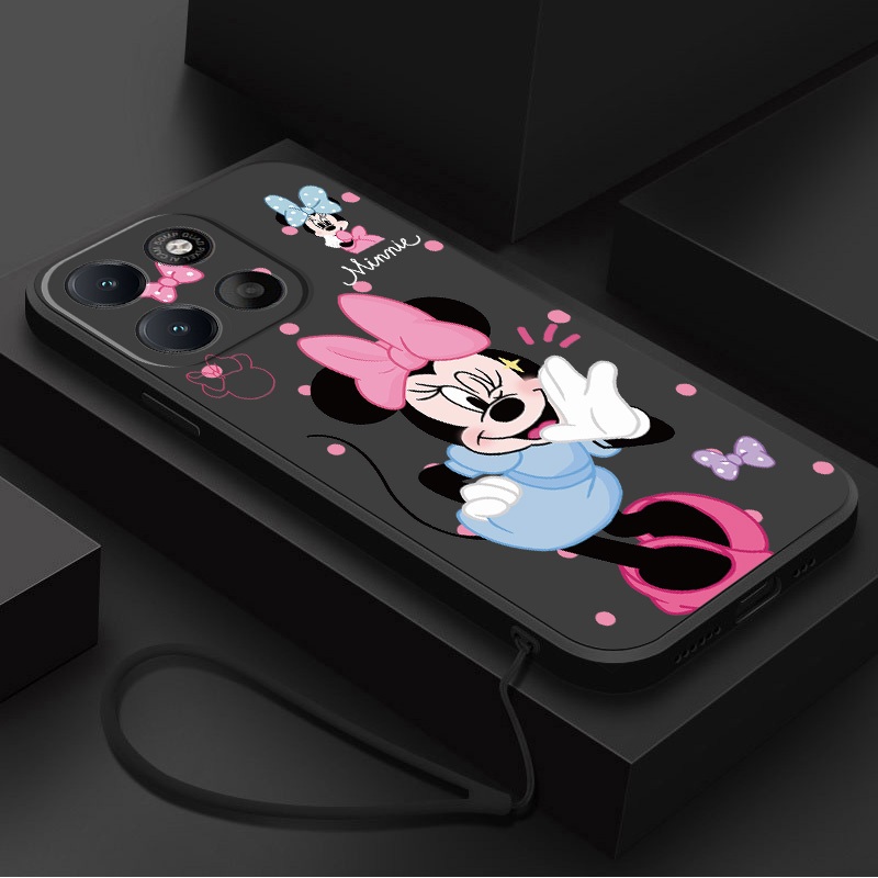 Moto Edge 70 Pro Fusion 5G Caso Disney Minnie Móvel Fosco Fino Capa De Borracha Líquida