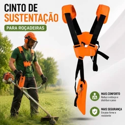 Cinto Duplo Para Roçadeira Universal Ergonômico Ajustável