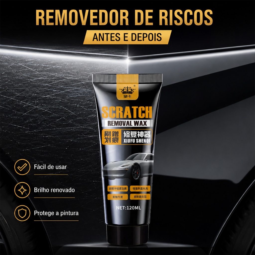 Removedor De Arranhões De Carro Cera Pasta De Polimento Automotivo Reparação Pintura Superfície 120ml