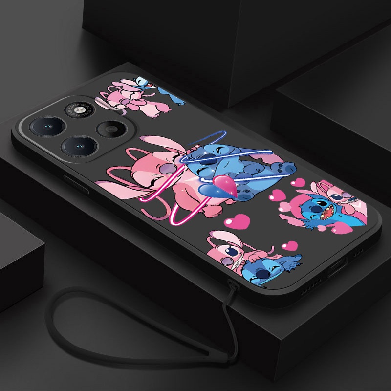 Moto G77 G67 5G G37 G47 Motorola Caso Dos Desenhos Animados Amante Ponto À Prova De Choque Capa De Silicone Líquido