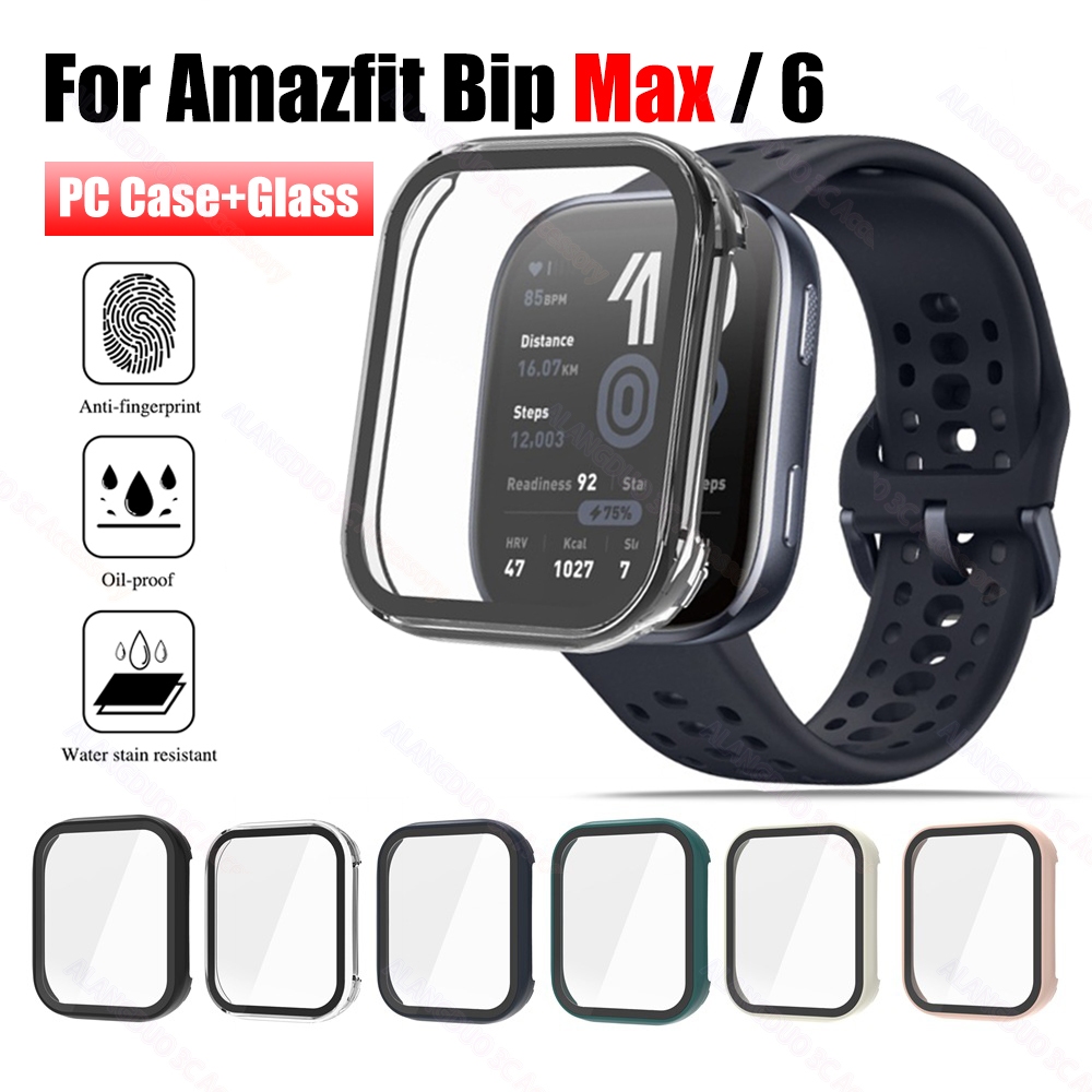 Amazfit Bip Max 6 Case PC Capa Completa + Vidro Temperado Hard Para Smart Watch Bip6 Acessórios