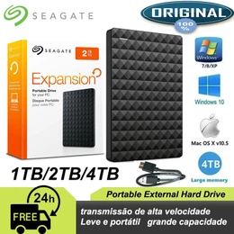 Seagate Original Hd Externo 1TB/2TB/4TB USB 3.0 Disco Rígido Móvel Portátil Para Computador