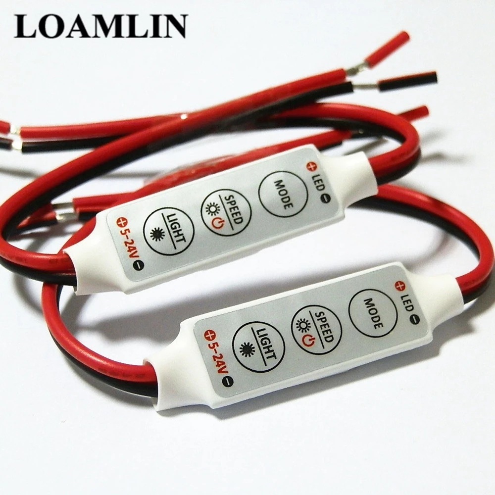 10 Pçs Mini 12V Led Luz Escurecimento 3 Teclas Controlador Dimmer Driver E Interruptor 3528 5050 5630 Mais Novo Controle