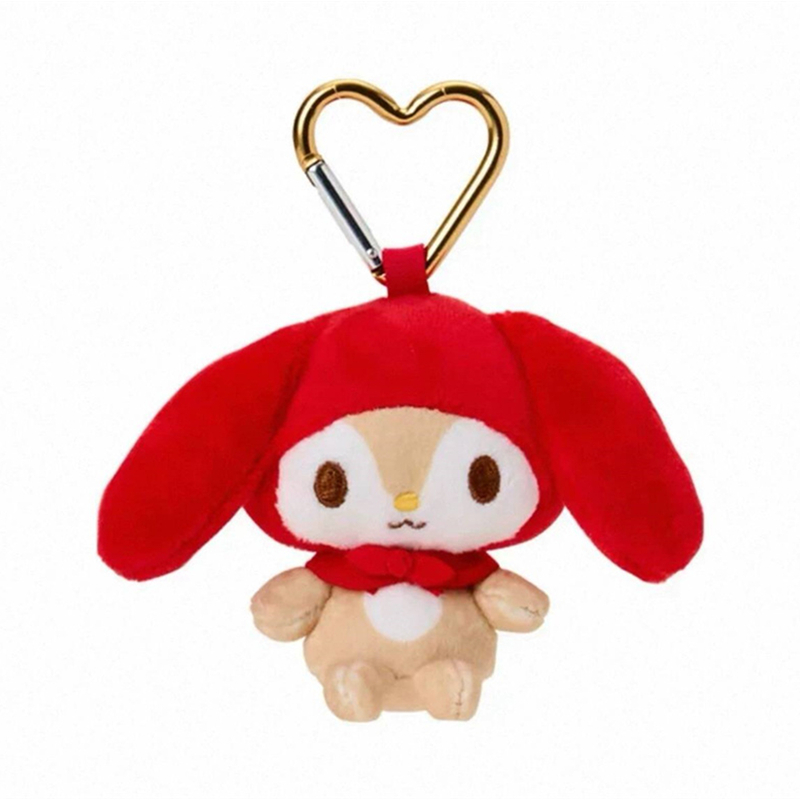 Pequena Floresta Fellow Chaveiro De Pelúcia Coração Mosquetão Kawaii Bonito Saco Chaveiros Mascote Encantos Meninas Brin