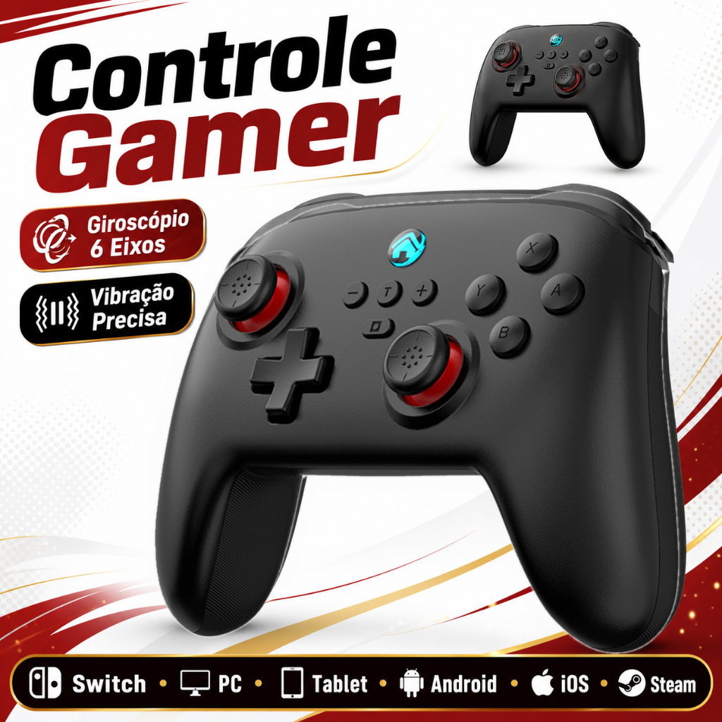 Controlador De Jogos Switch Pro Gamepad Atualizado Para Nintend OLED/Lite Joystick Vapor Yuzu Controle PC