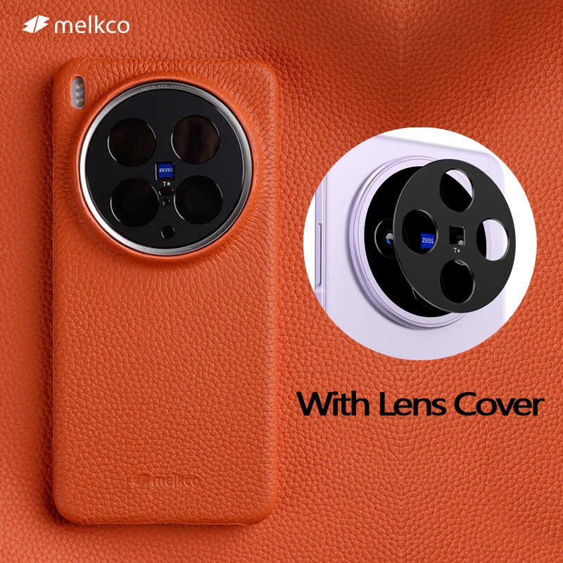 Melkco 8 Cores Capa De Couro Para VIVO X200 Ultra X300 Pro X200s X100 X100 Com Protetor De Lente Negócios De Cor Sólida