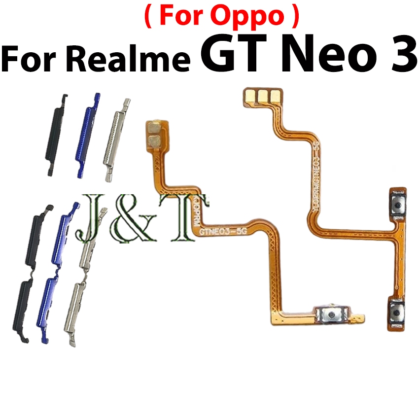 Botão De Saída De volume De Energia Cabo Flexível Para Realme GT Neo3 Neo 3 RMX3561 RMX3560 Teclas Liga/Desliga Cima E B