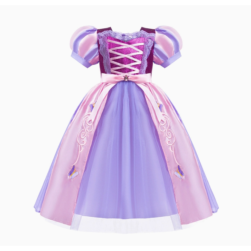 Vestido Rapunzel Infantil Le Pei Aniversário Elsa Fantasia Vestido Sophia Meninas Vestido