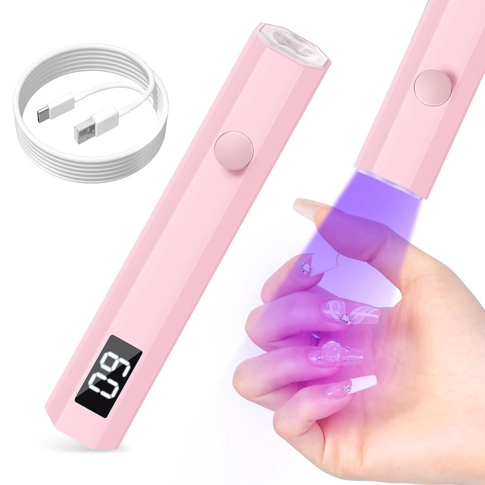 Luz UV Para Unhas , Portátil 3W , Lâmpada Led Com 2 Configurações De Temporizador , 20/60s Esmalte Em Gel , Casa , Faça