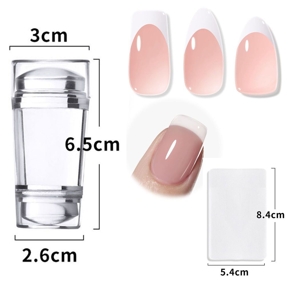 Ferramenta De Ponta Francesa-1 Peça Kit De Manicure Para Carimbo De Unha Adequado Faça Você Mesmo Juntos Com Gel Esmalte