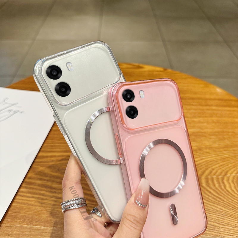 Fashion Casing For OPPO A6S A6T A6X A6 Pro A6K A6C A6i Plus  Ultra-thin Circle Large Viewing Window Magnetic Sheet Shock