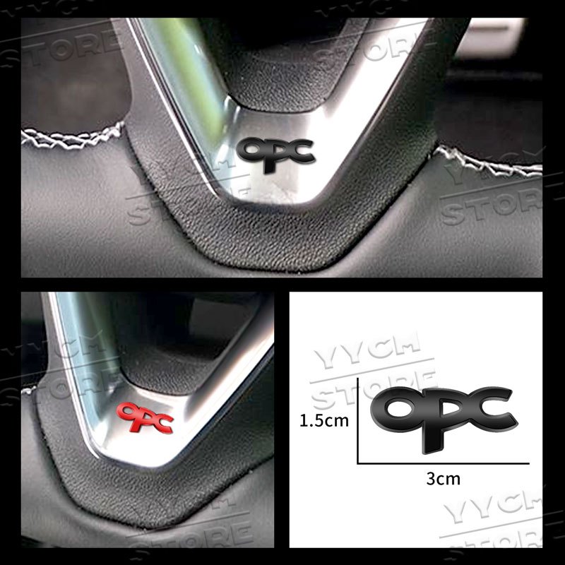 OPC Linha Logotipo Emblema Volante Do Carro Interior Adesivo Para Opel Vauxhall Astra Ghf Corsa Insignia Mokka