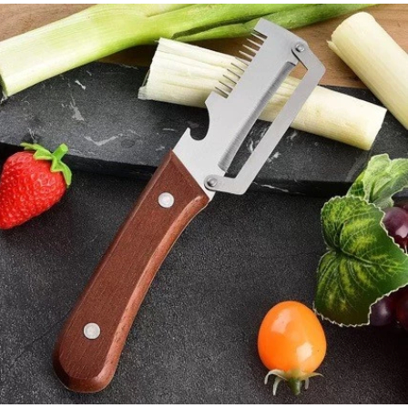 Faca Multifuncional para Descascar e Fatiar para Cozinha, Descascador de Batatas, Fatiador de Cebolinha para Uso Domésti