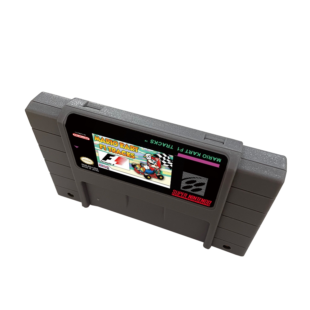 MARIO KART F1 TRACKS-Cartucho De Jogo SNES Para Console De Jogos Super Famicom-NTSC-U