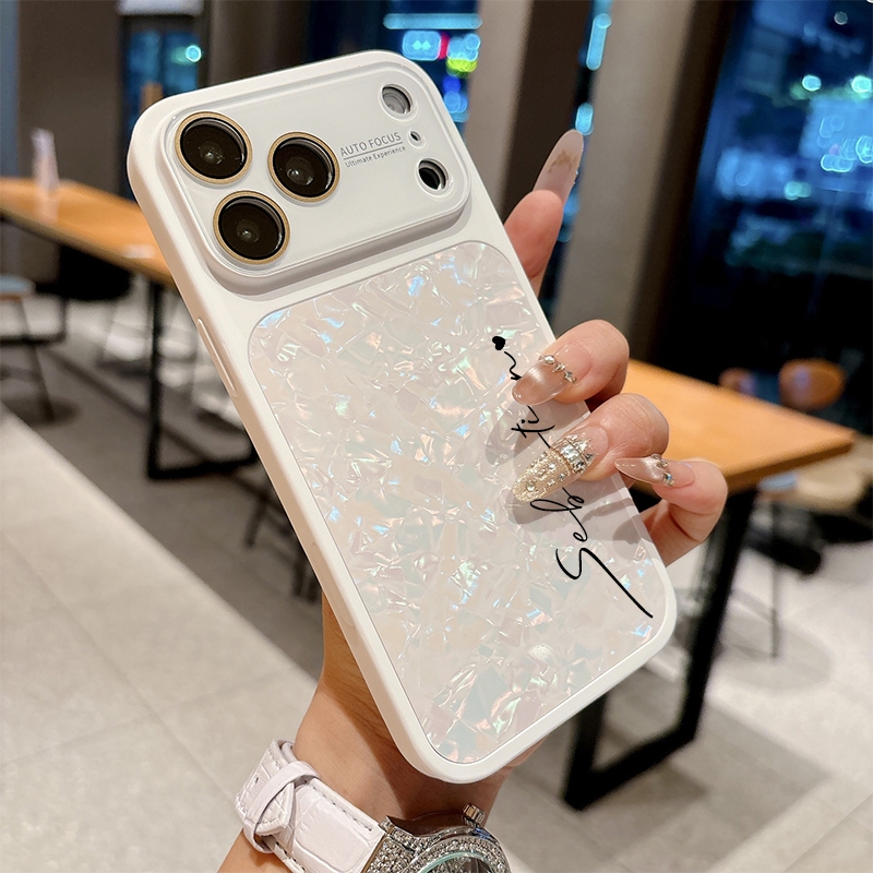 Nova Capa De Telefone Com Padrão De Concha Personalizável Para iPhone 17 Pro Max , 16 15 E 14 .